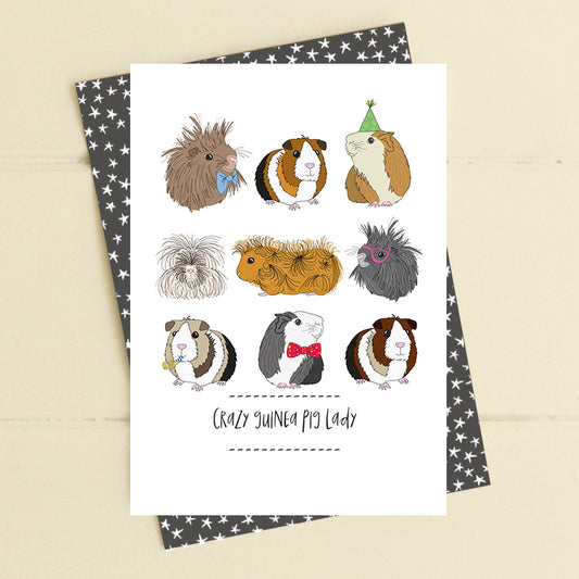 Crazy guinea pig lady - Card