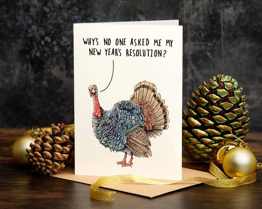 Turkey Resolution - Christmas Card - Humour