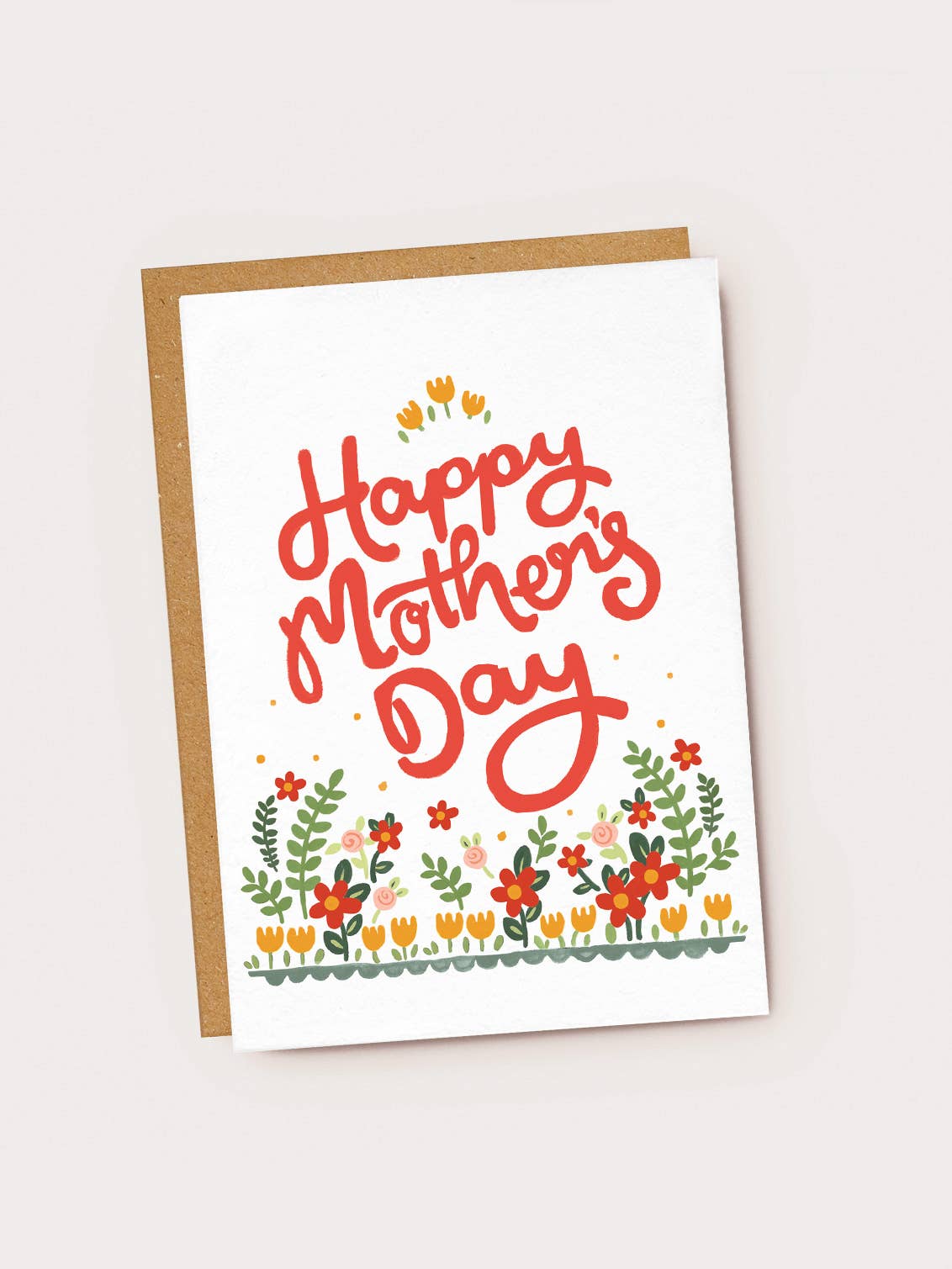 Red Floral Mother's Day Card