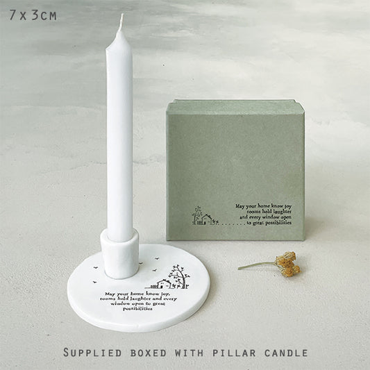 Candle holder-May your home know joy