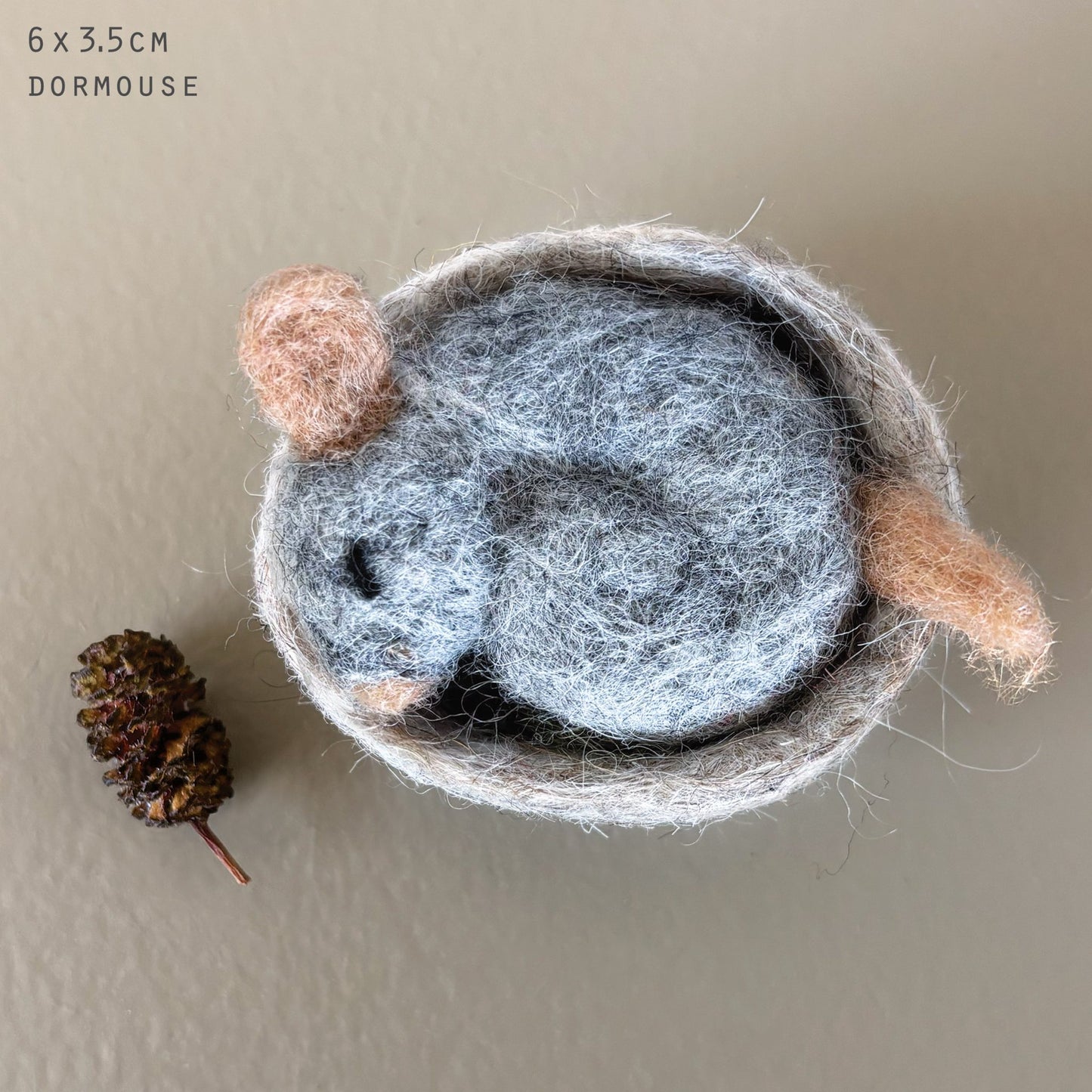Needle felted sleeping Doormouse