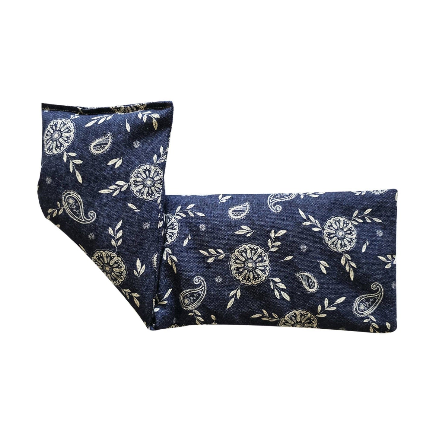 Bloom Navy Linen/Cotton Wheat Bag: Lavender