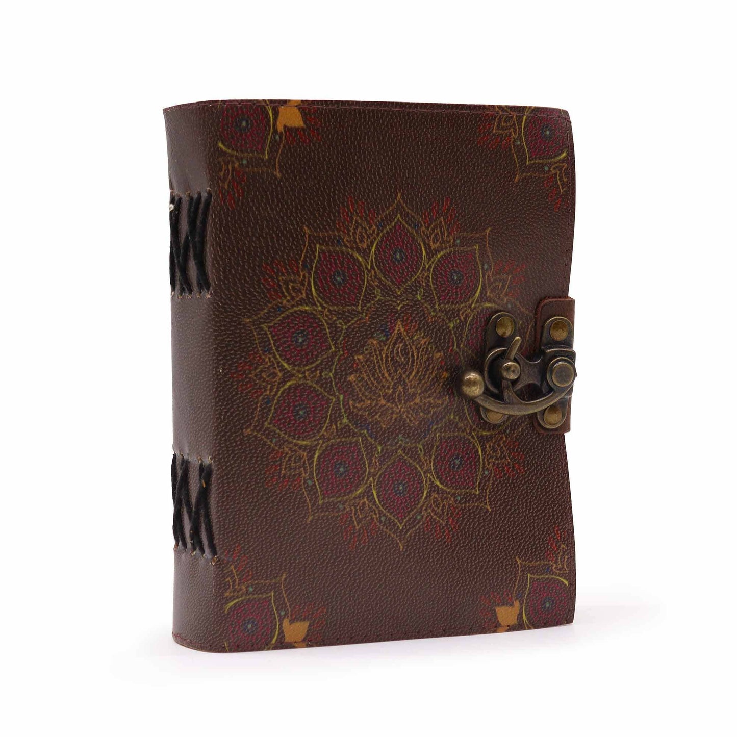 Leather Lotus Mandala Handmade Notebook