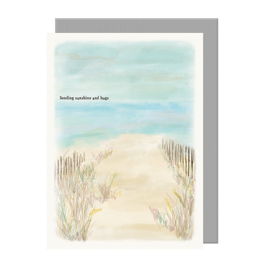 Seascape card - Sending sunshine and hugs