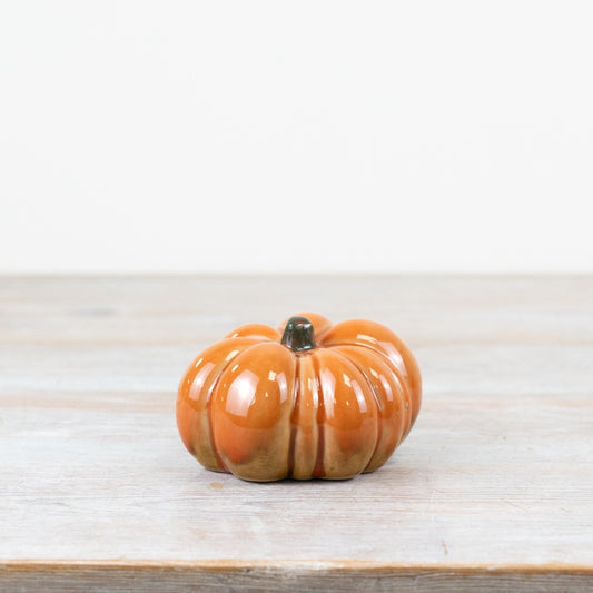 Orange Ceramic Pumpkin Decoraton