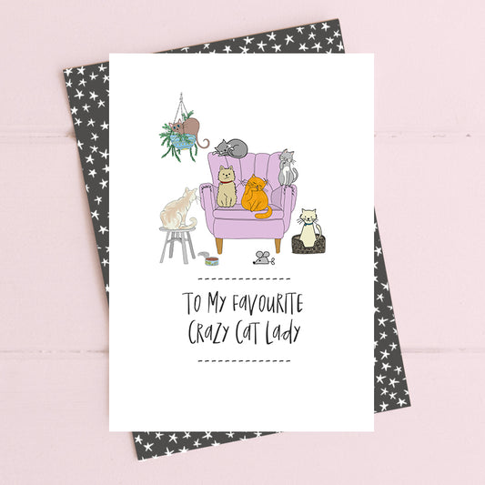 To my favourite carzy cat lady - Card