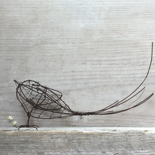 Rusty wire Bird - Large
