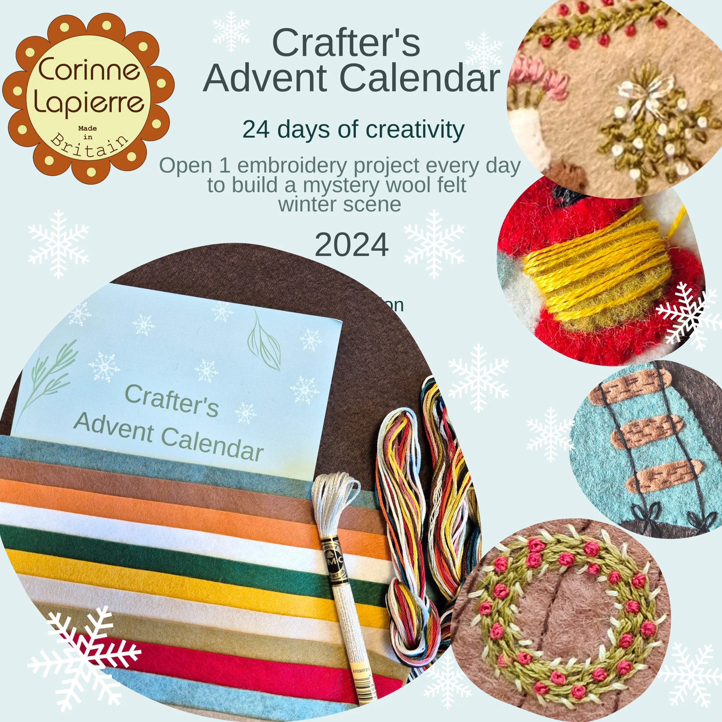 Crafters Felt stitched Advent Calendar
