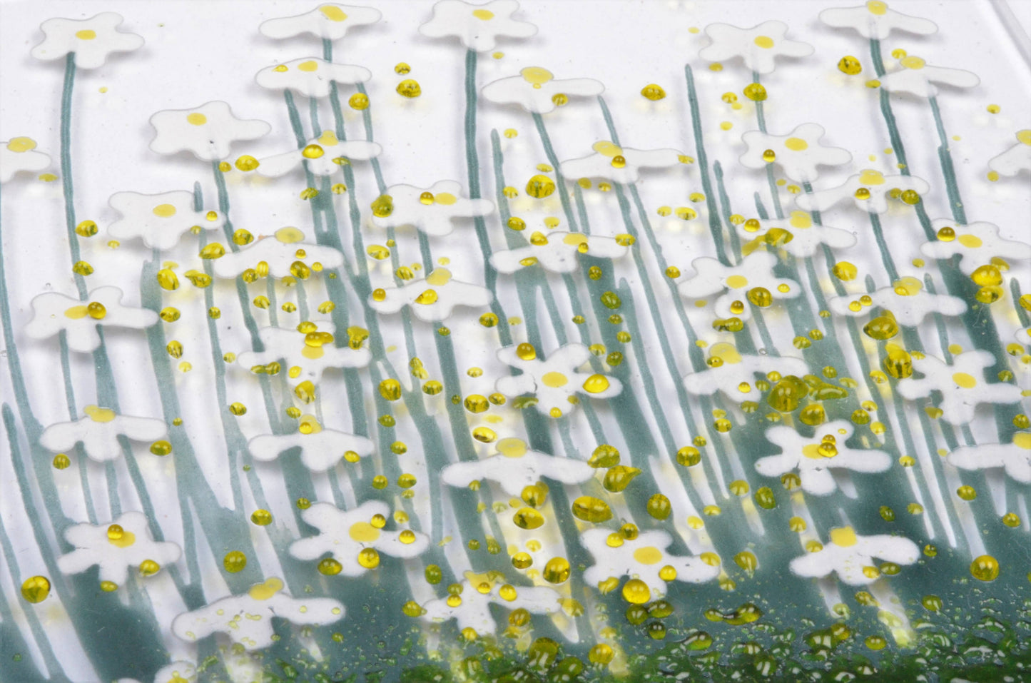 Handmade Fused Glass - Daisy Token