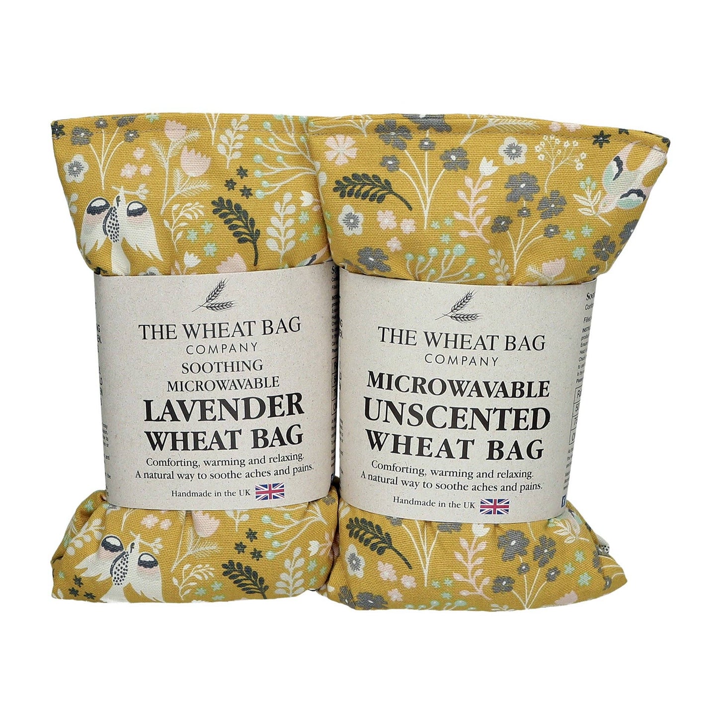 Garden Fern, Ochre Cotton Wheat Bag: Lavender