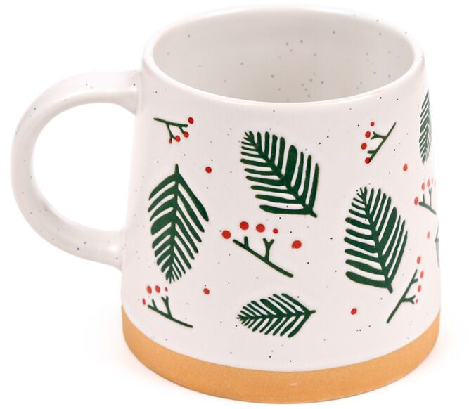 Pine Sprigs and Berries Christmas Stoneware Mug