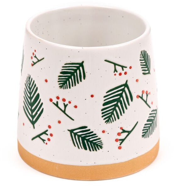 Pine Sprigs and Berries Christmas Stoneware Mug