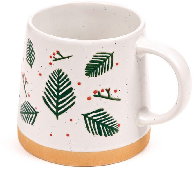Pine Sprigs and Berries Christmas Stoneware Mug