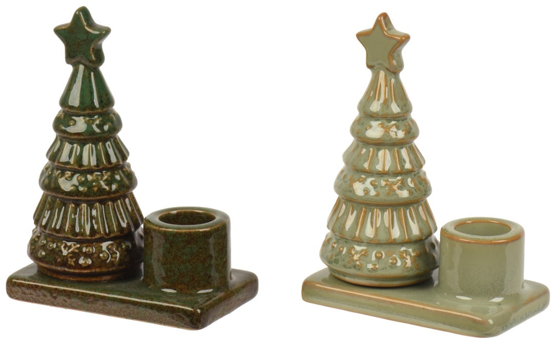 Ceramic Christmas Tree Candle Holder