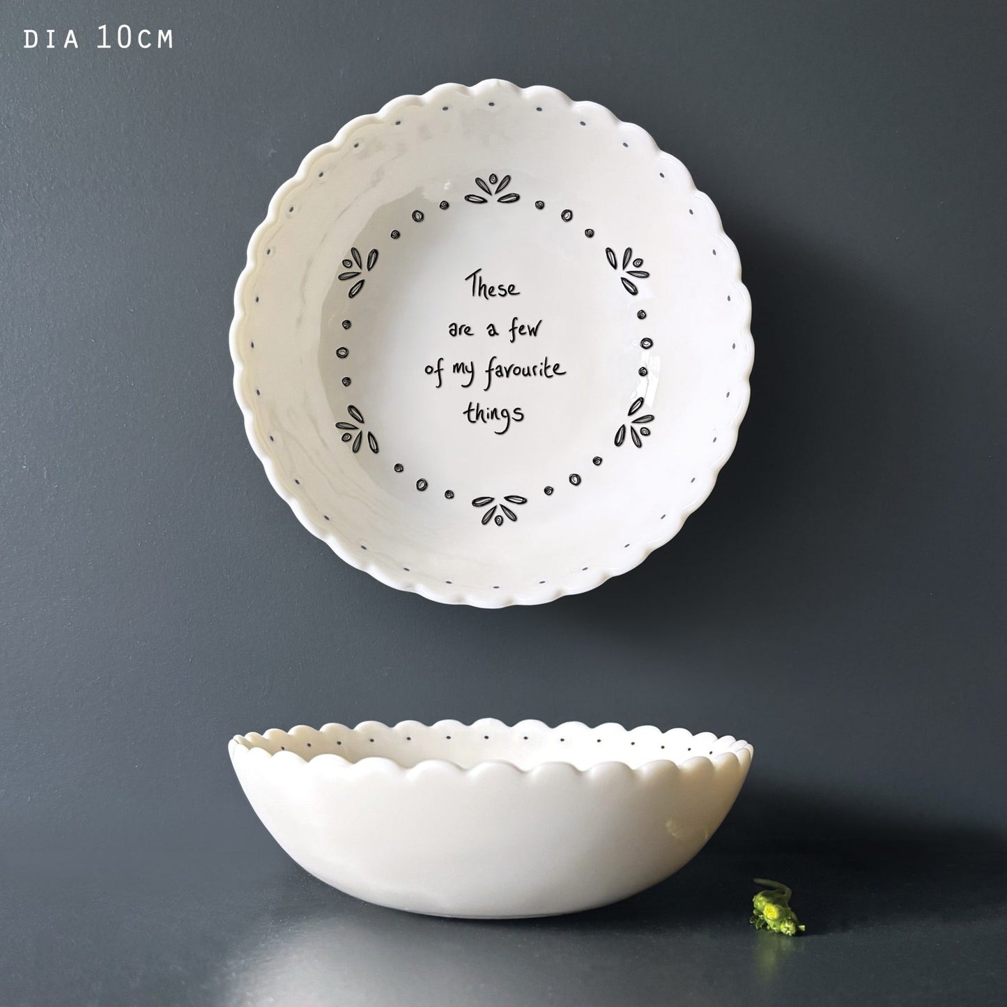 Porcelain scalloped bowl - These are a few of my favourite things
