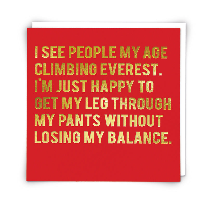 Climbing Everest - Funny Card