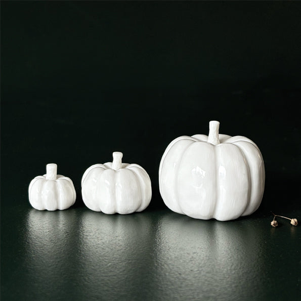 Natural white porcelain pumpkin