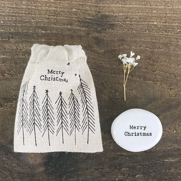 Small Drawstring Bag - Merry Christmas