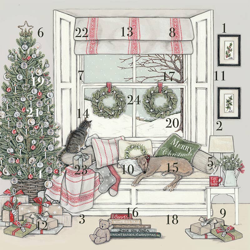 Waiting for Father Christmas | Advent Calendar Xmas Card