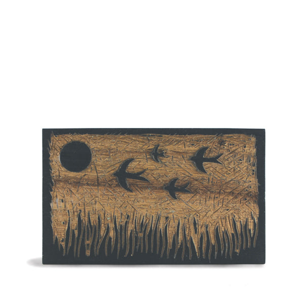 Wood Block - Swallows