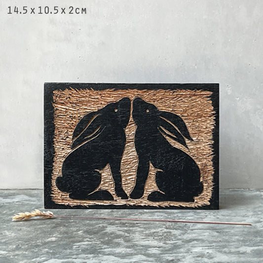 Wood Block - Hares