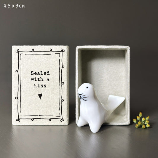 Sealed with a kiss - Matchbox porcelain Seal