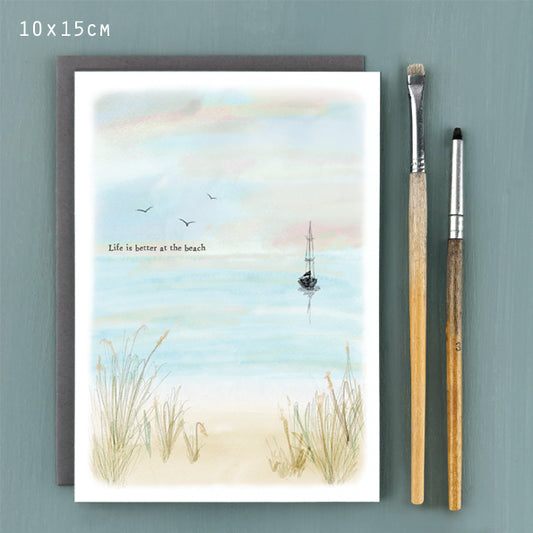 Seascape card - Life is better at the beach