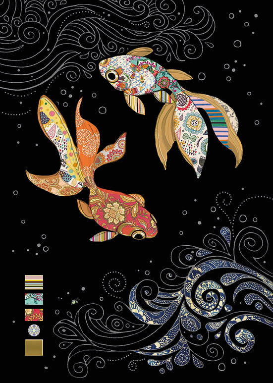 Fantail Fish - Blank Greetings card