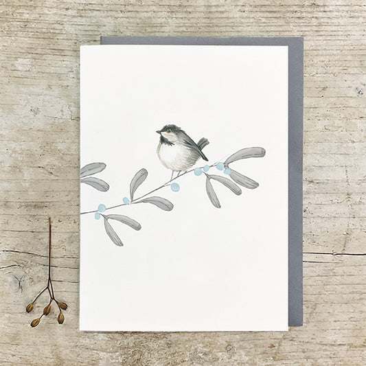 Bird & Berry card - Coal Tit