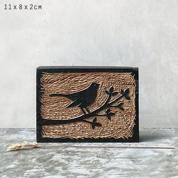 Wood Block - Blackbird