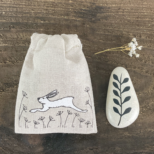 Small Drawstring Bag - Hare