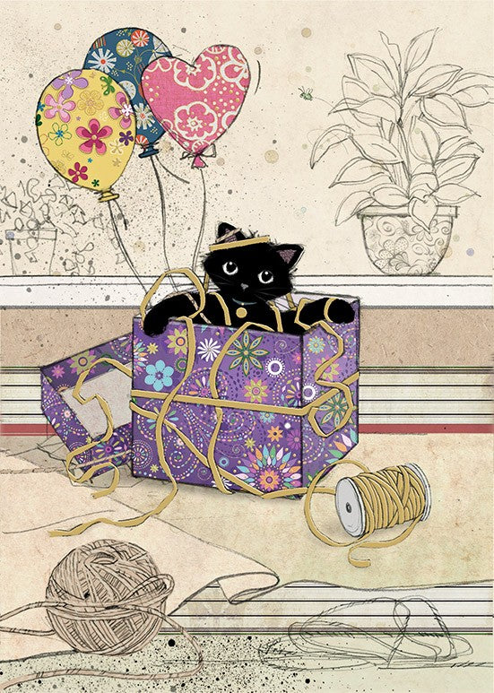 Gift Kitty - Greetings card