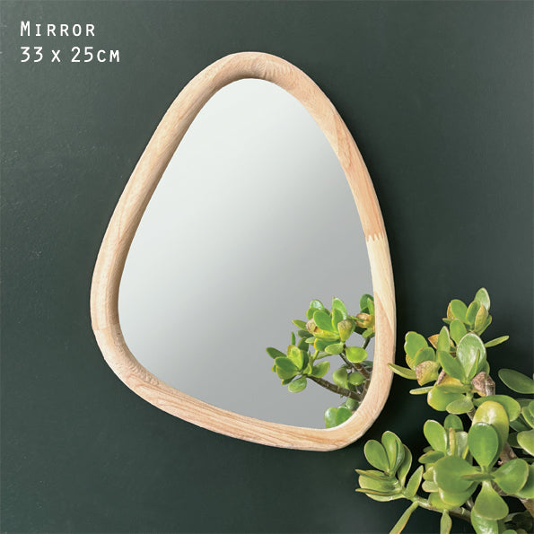Geometric Pebble Mirror - Triangle