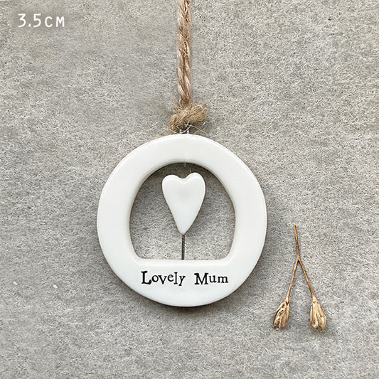 Porcelain Hanger - Lovely Mum