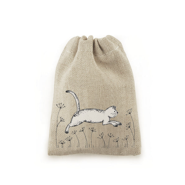 Small Drawstring Bag - Cat