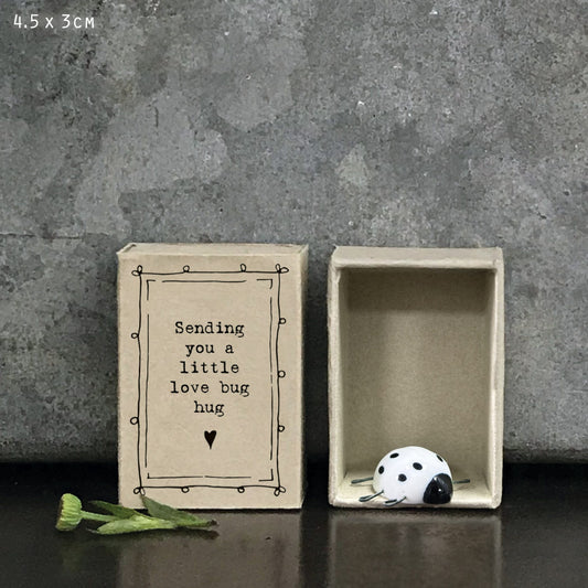 Love bug hug - Matchbox Porcelain lady bird