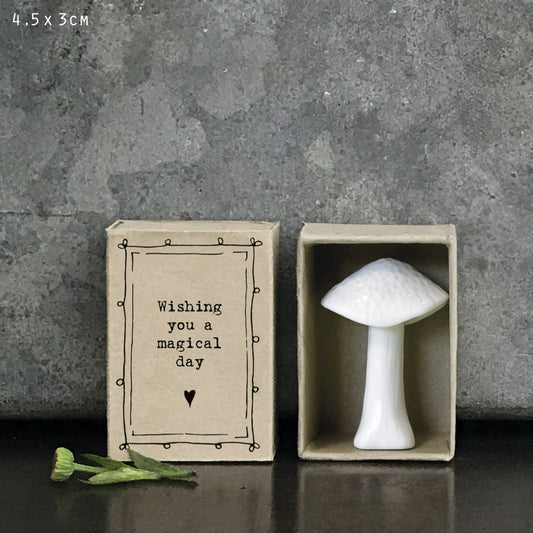 Magical day Mushroom - Matchbox Porcelain mushroom