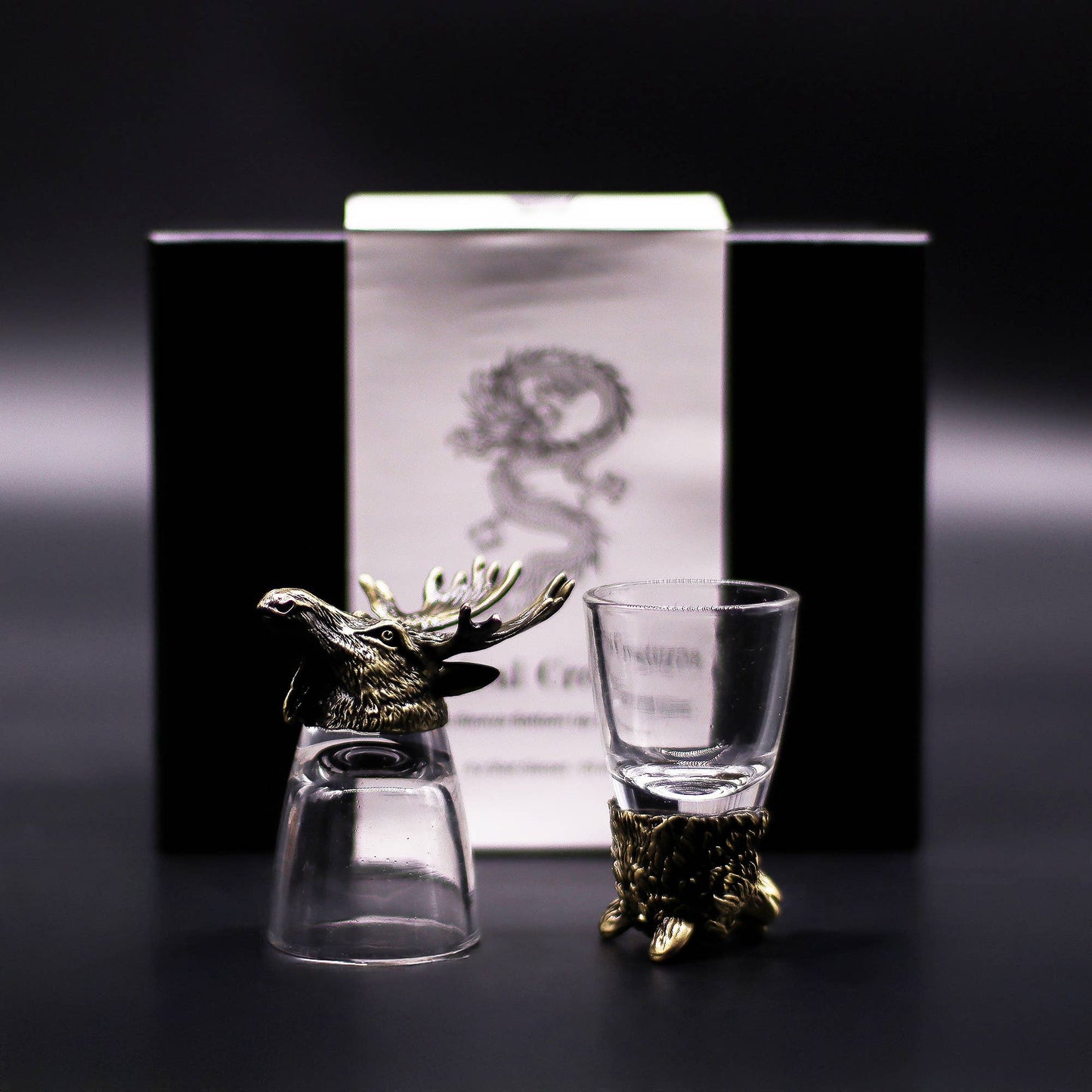 Mystical Creatures Shot Glasses: Gift Shot Set - Wild Forest Creatures (50ml)