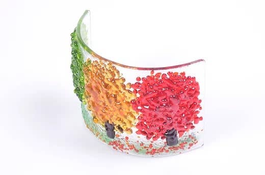 Handmade Fused Glass - Autumn Curve