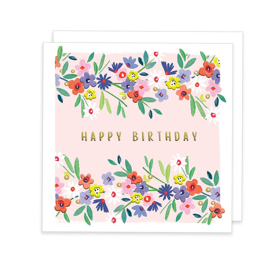 Happy Birthday - Peach Allover Ditsy Pattern
