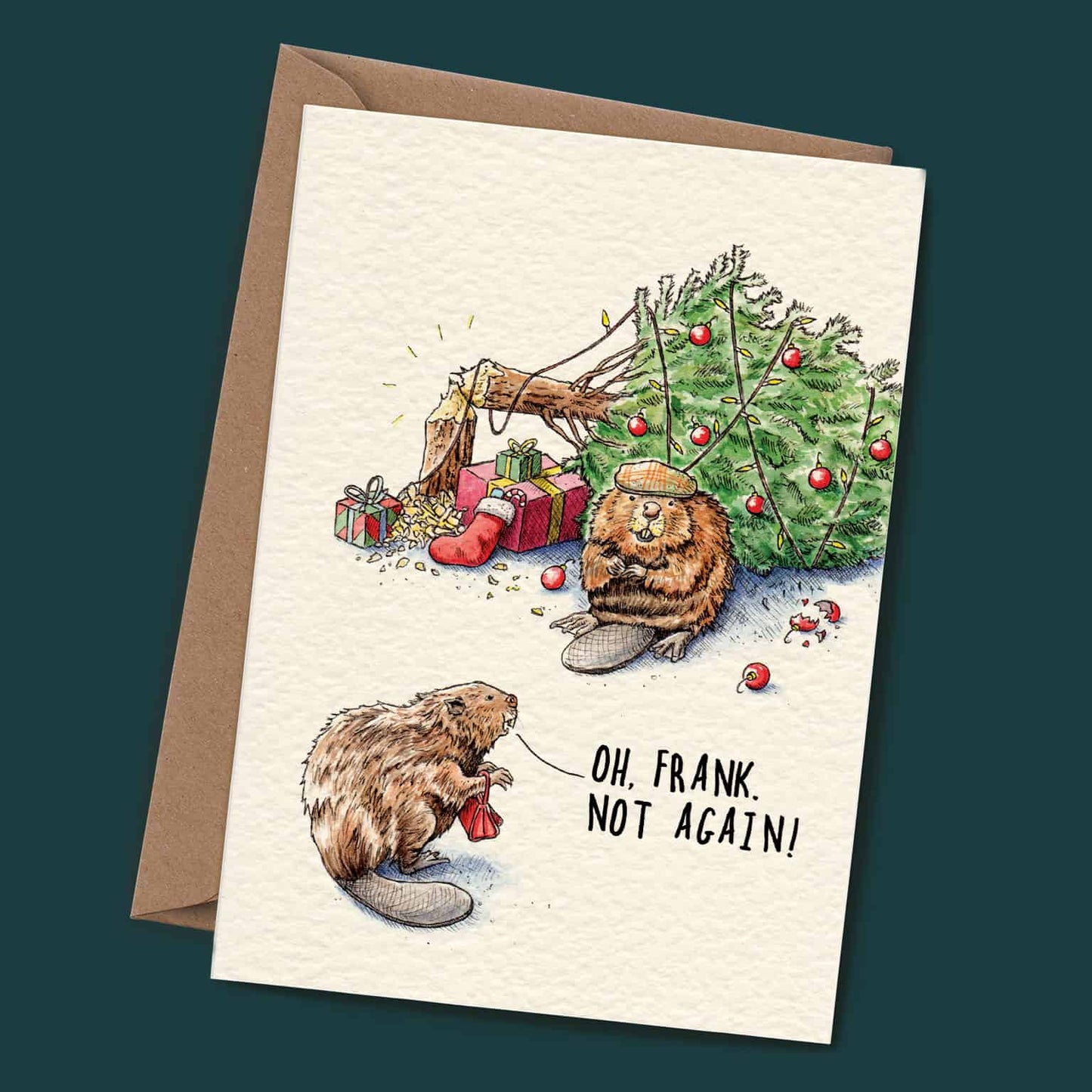 Beaver Tree - Christmas Card