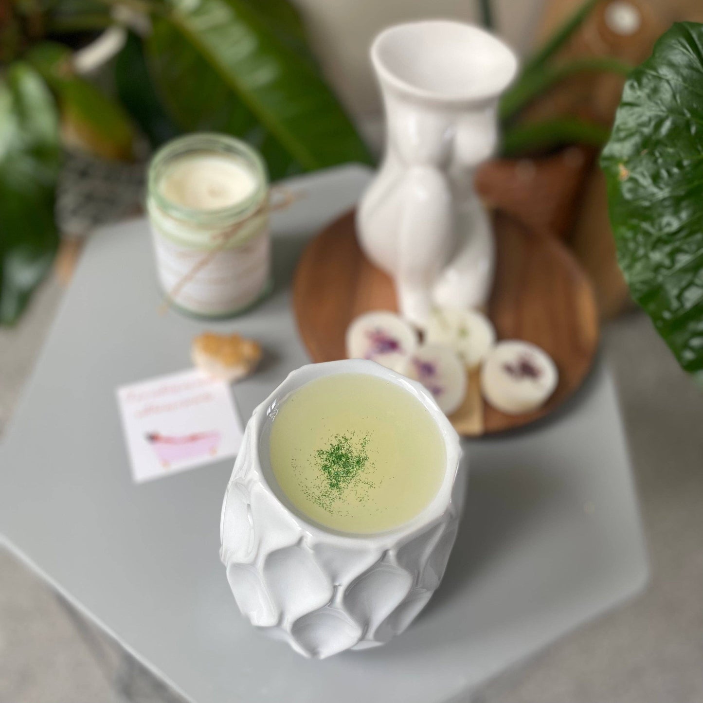 Geometric Wax Melt Burner | Wax Melt Warmer: White