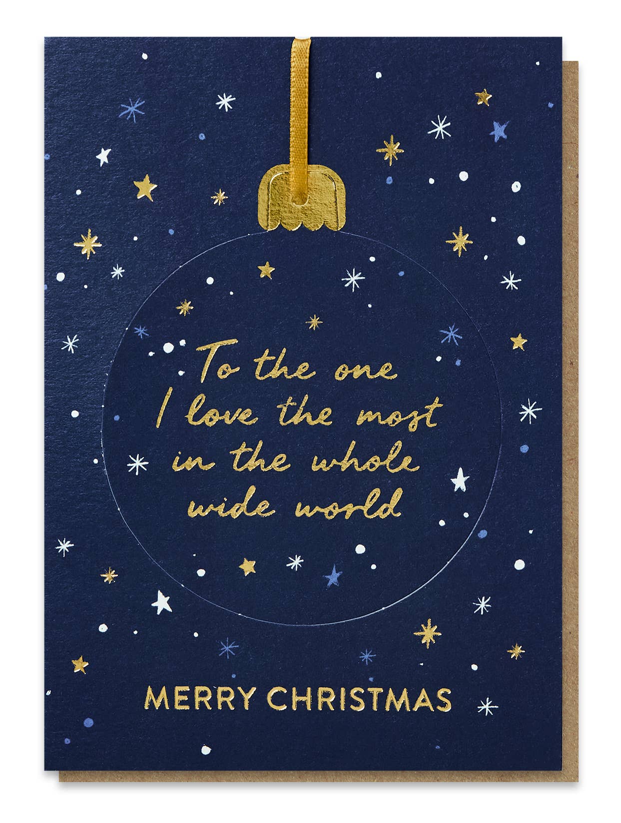 One I Love Pop-out Bauble Christmas Card | Luxury Foil Card: Celo Bags