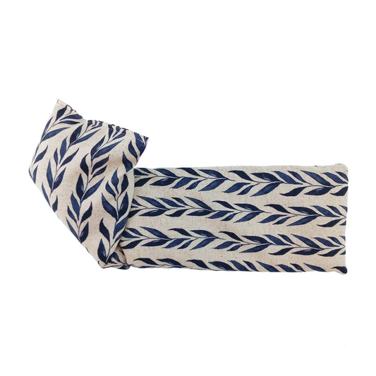 Navy Leaf Wheat Bag : Lavender
