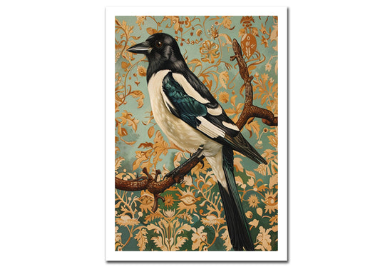 William Morris - Magpie Greeting Card.
