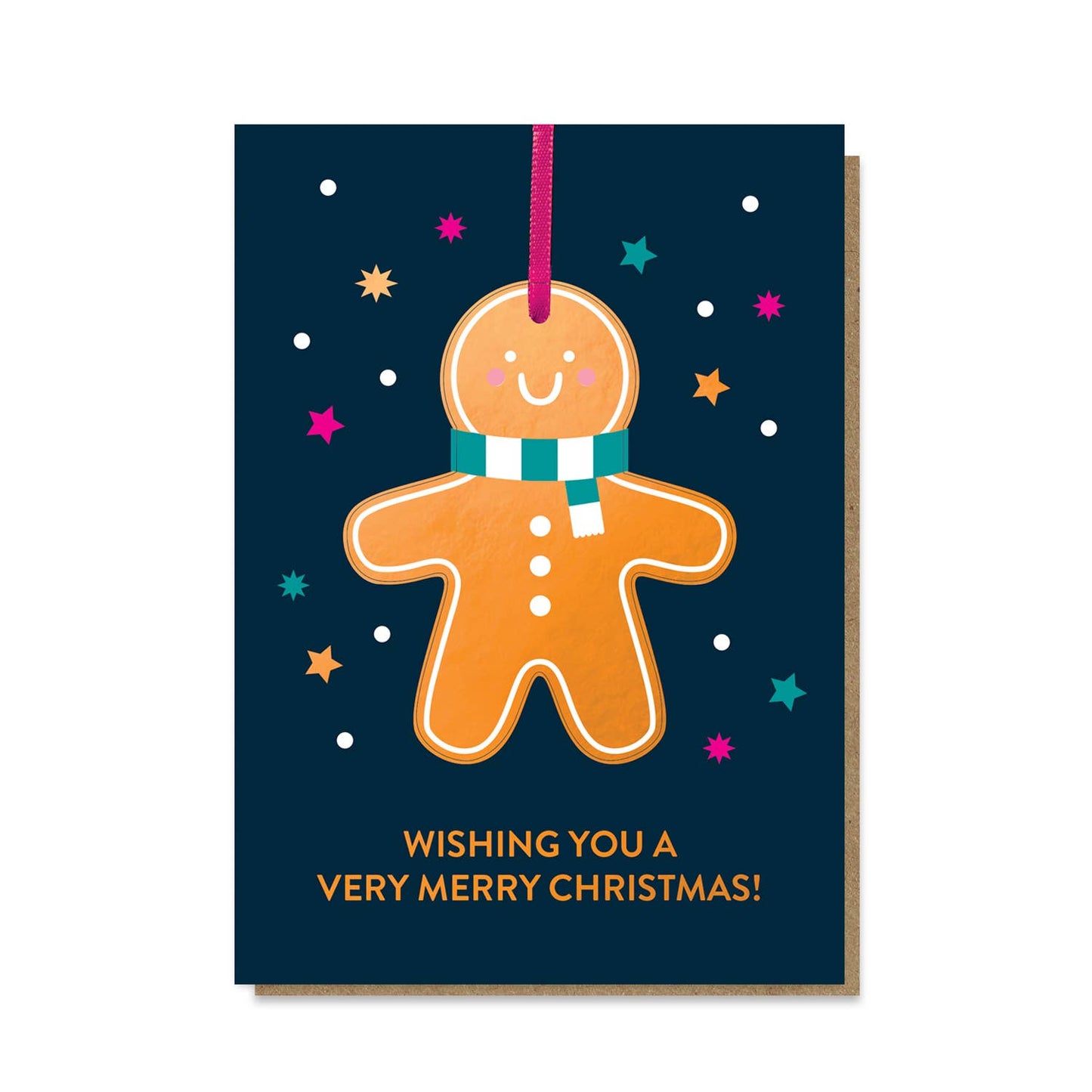 Gingerbread Man Pop-out Christmas Bauble Card | Ornament: Celo Bags