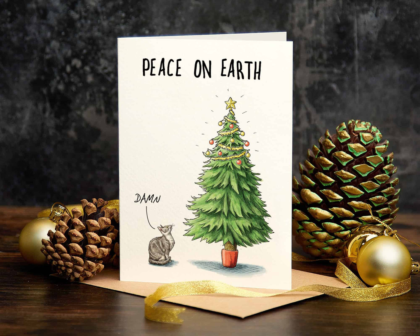 Peace On Earth Christmas Card - Holiday Card