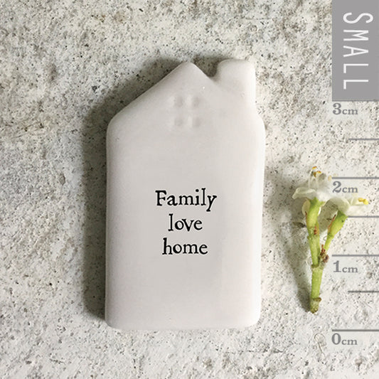 Tiny Porcelain House Token - Family Love Home