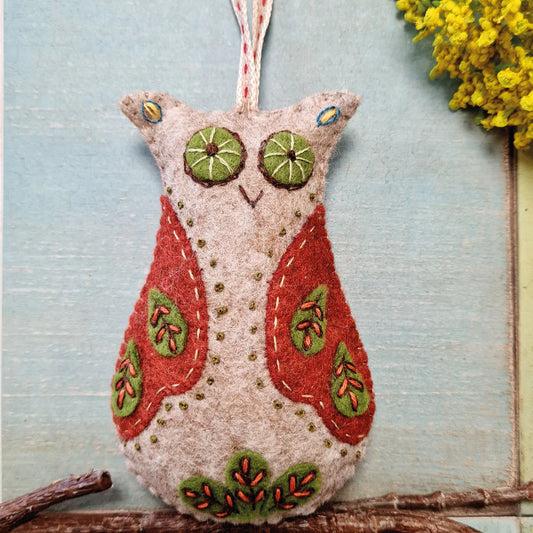 Folk embroidered Owl - Felt Craft Kit