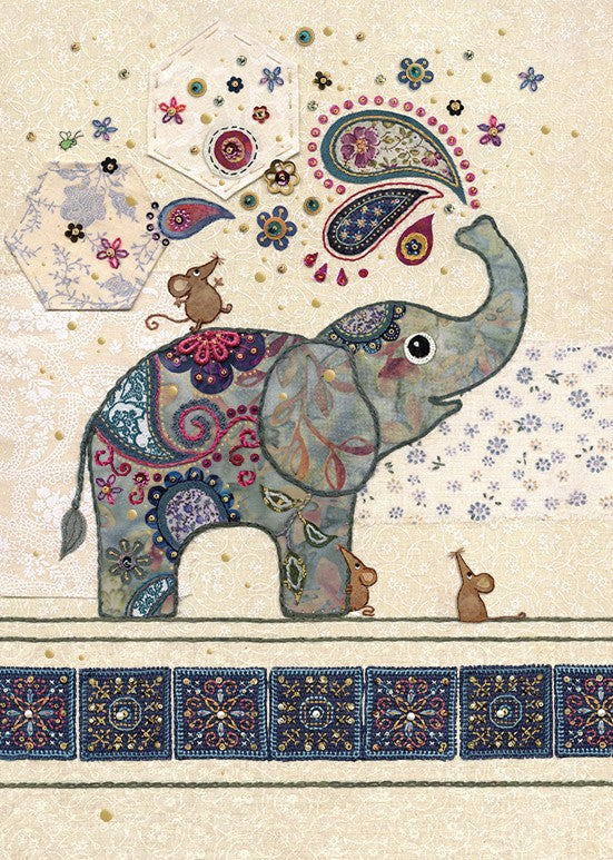 Elephant Splash - Blank Greetings card
